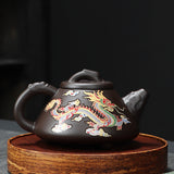 Chinese style becomes hot with water Dragon Phoenix Pot Purple clay teapot Kung Fu tea set teapot infuser Dragon pot