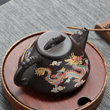 Chinese style becomes hot with water Dragon Phoenix Pot Purple clay teapot Kung Fu tea set teapot infuser Dragon pot