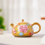 Peony teapot 600 years of traditional craftsmanship, pure handmade masterpiece.