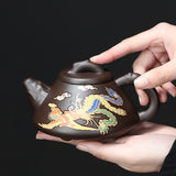 Chinese style becomes hot with water Dragon Phoenix Pot Purple clay teapot Kung Fu tea set teapot infuser Dragon pot
