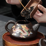 Chinese style becomes hot with water Dragon Phoenix Pot Purple clay teapot Kung Fu tea set teapot infuser Dragon pot