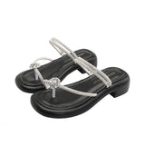 Plus wide new diamond sandals thick soled beach sandals suitable for wide feet can be worn