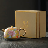 Peony teapot 600 years of traditional craftsmanship, pure handmade masterpiece.