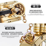 Ultra-long standby transparent oil compartment pure copper kerosene lighter visible oil compartment pocket watch finger ring round creative retro