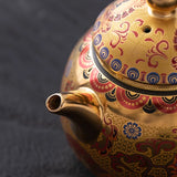 Dunhuang enamel color teapot single pot home gilt Chinese ceramic kung fu tea set small teapot Sitting pot