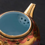 Dunhuang enamel color teapot single pot home gilt Chinese ceramic kung fu tea set small teapot Sitting pot