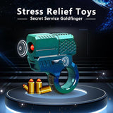 Decompression EDC Alloy Fingertip Toy Pistol, Fidget Gun, Stress Relief Toys for Anxiety and ADHD Sufferers  Launcher Model Toys One-Click Eject Fidget Spinner with Soft Bullets